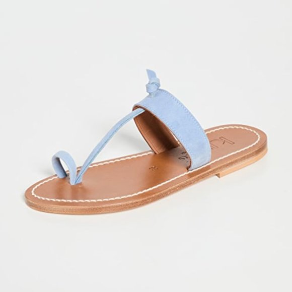 K.Jacques Shoes - New K. Jacques "Ganges" Sandals in Powder Blue Suede Size 39 Made in France